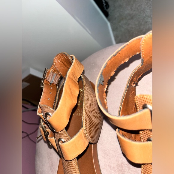 Vince Camuto Women's Brown Leather Sandals - Picture 8 of 9
